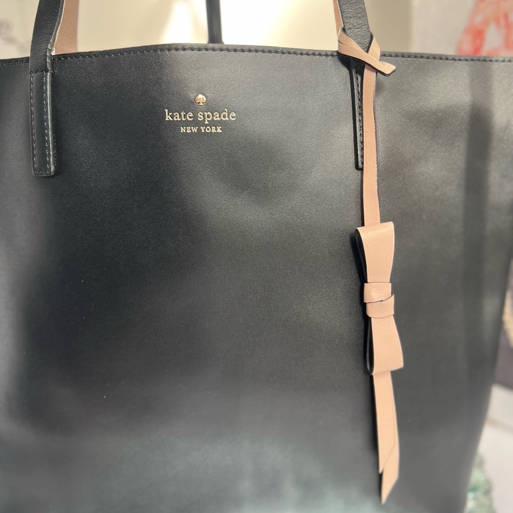 Kate Spade Lawton Way black Leather Tote Bag - Picture 9 of 13